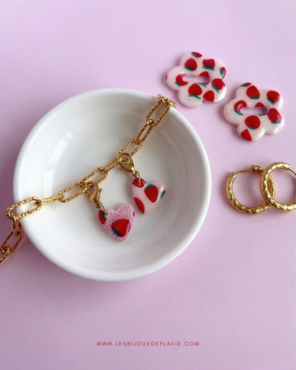Charms Heart FRAISE