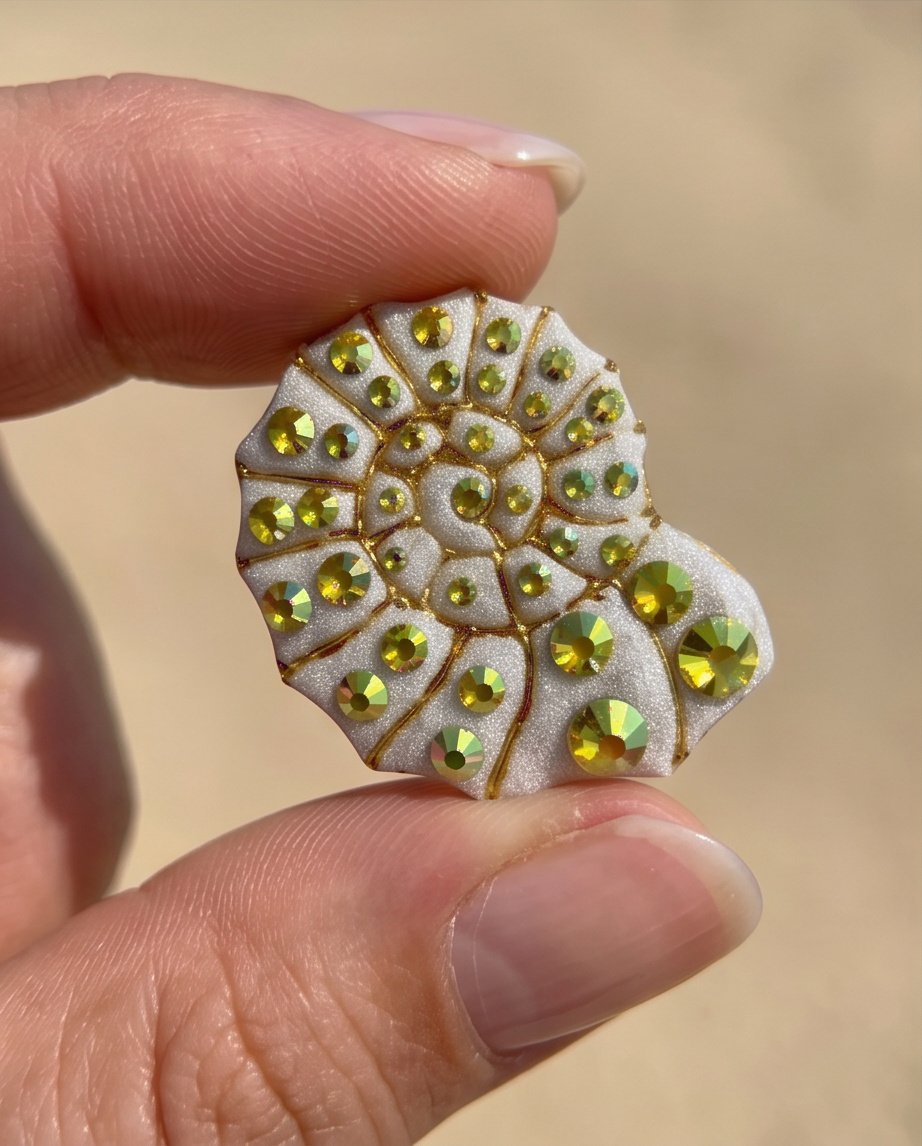 broche, coquillage, collection été