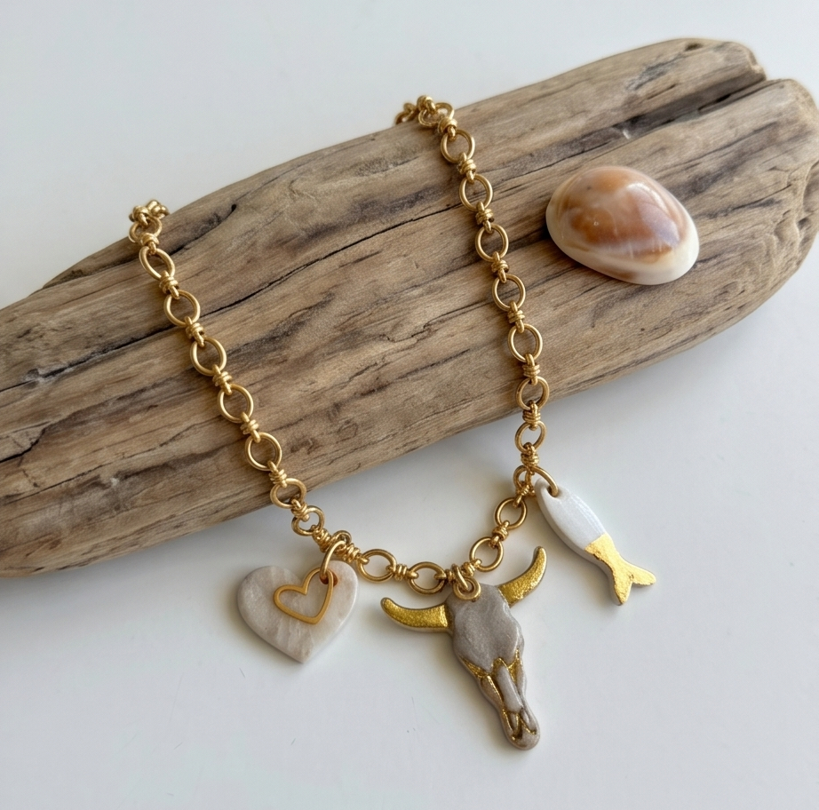 Collier pendentif, acier inoxydable