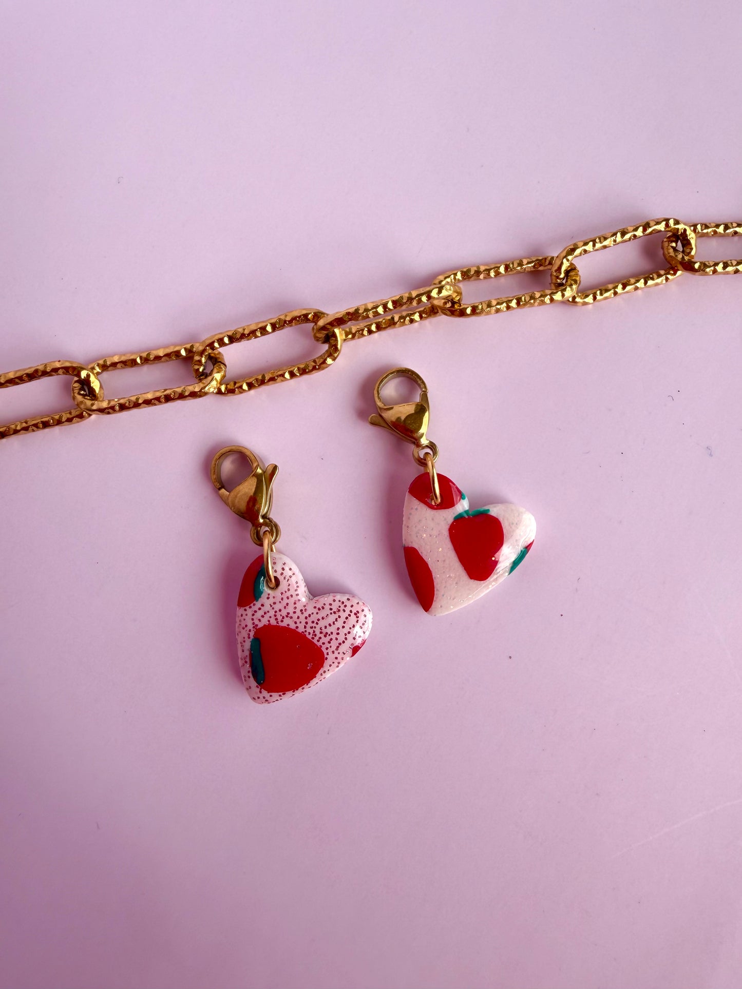 Charms Heart FRAISE
