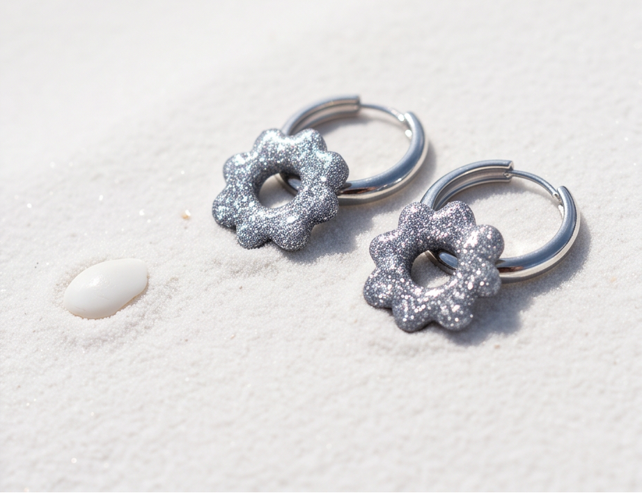 DETAIL ARGENTÉ BOUCLE D'OREILLE