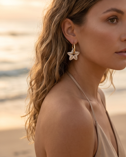 boucle d'oreille en forme d'étoile