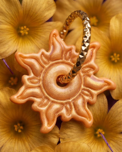 jaune, soleil, boucle d'oreille, pampilles, raiponce, détails